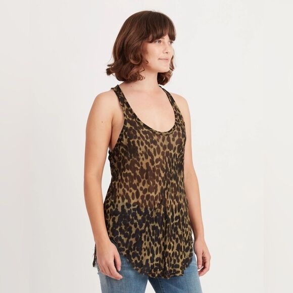 ISABEL MARANT ÉTOILE SHEER LEOPARD PRINT TANK - Picture 3 of 6